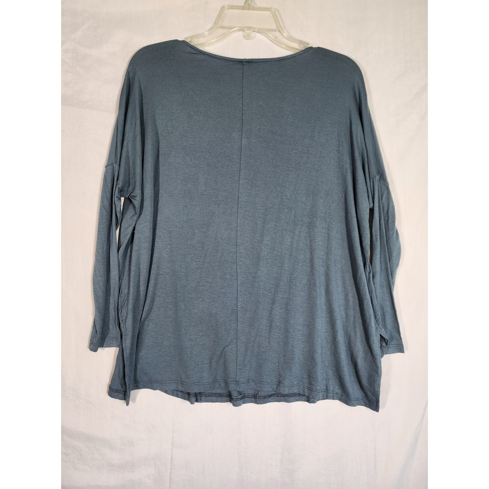NWT Lani California S Blue Oversized Tunic Top Soft Stretch Lagenlook Coastal - Picture 4 of 5